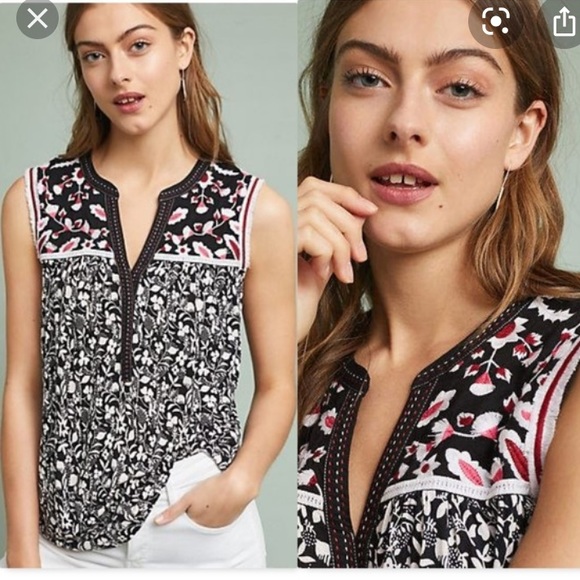 Anthropologie Austin Embroidered Top - Picture 3 of 13